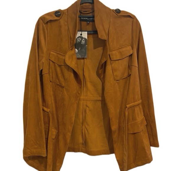 Kendall & Kylie Jackets & Blazers - Kendall + Kylie Cognac Drawstring Jacket